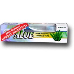 Aloe vera fogkrém, fluoridmentes, fogkefével, 120g